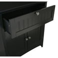 thumbnail image 6 of American Furniture Classics OS Home and Office Model 25604, 70.25 inch High Wooden Buffet and Hutch with Framed Glass Doors and Drawer Finshed  in Black, 6 of 10