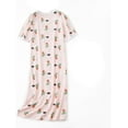 thumbnail image 6 of HLSOHJP Women's Cotton Nightgown Short Sleeve Cartoon Printed Sleep Dress Soft Summer Sleepwear Nightdress, 6 of 9