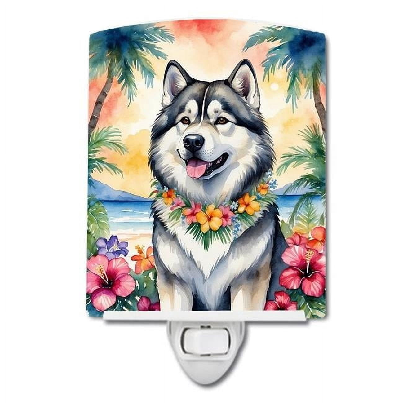 Foxhound Luau Ceramic Night Light 4 in x 6 in