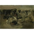 thumbnail image 3 of George Hendrik Breitner 18x14 Black Modern Framed Museum Art Print Titled - Four Cows (C. 1880 - C. 1923), 3 of 5