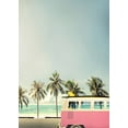 thumbnail image 2 of Design Fabrikken 18x24 White Modern Wood Framed Museum Art Print Titled - Surf Bus Pink, 2 of 4