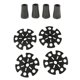 thumbnail image 3 of 4pcs Reemplazo de Goma Snowflake Snow Basket + Senderismo Trekking Poles Cap, 3 of 9