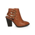 thumbnail image 2 of New Women Wild Diva Dominic-12 Leatherette Chunky Heel Ankle Strappy Bootie Size, 2 of 5