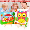 thumbnail image 1 of CAROOTU DIY Wooden Board Unfinished Coloring Toy for, 1 of 5