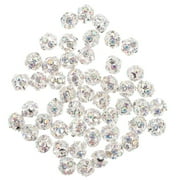 Handmade Jewelry Trendy Jewlery Making Metal Beads for Bracelets DIY Accessories 50 Pcs Alloy Crystal