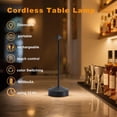 thumbnail image 2 of Lámpara de Mesa LED EJQ Recargable Sin Cable con Regulación Táctil Continua Negra, 2 of 9