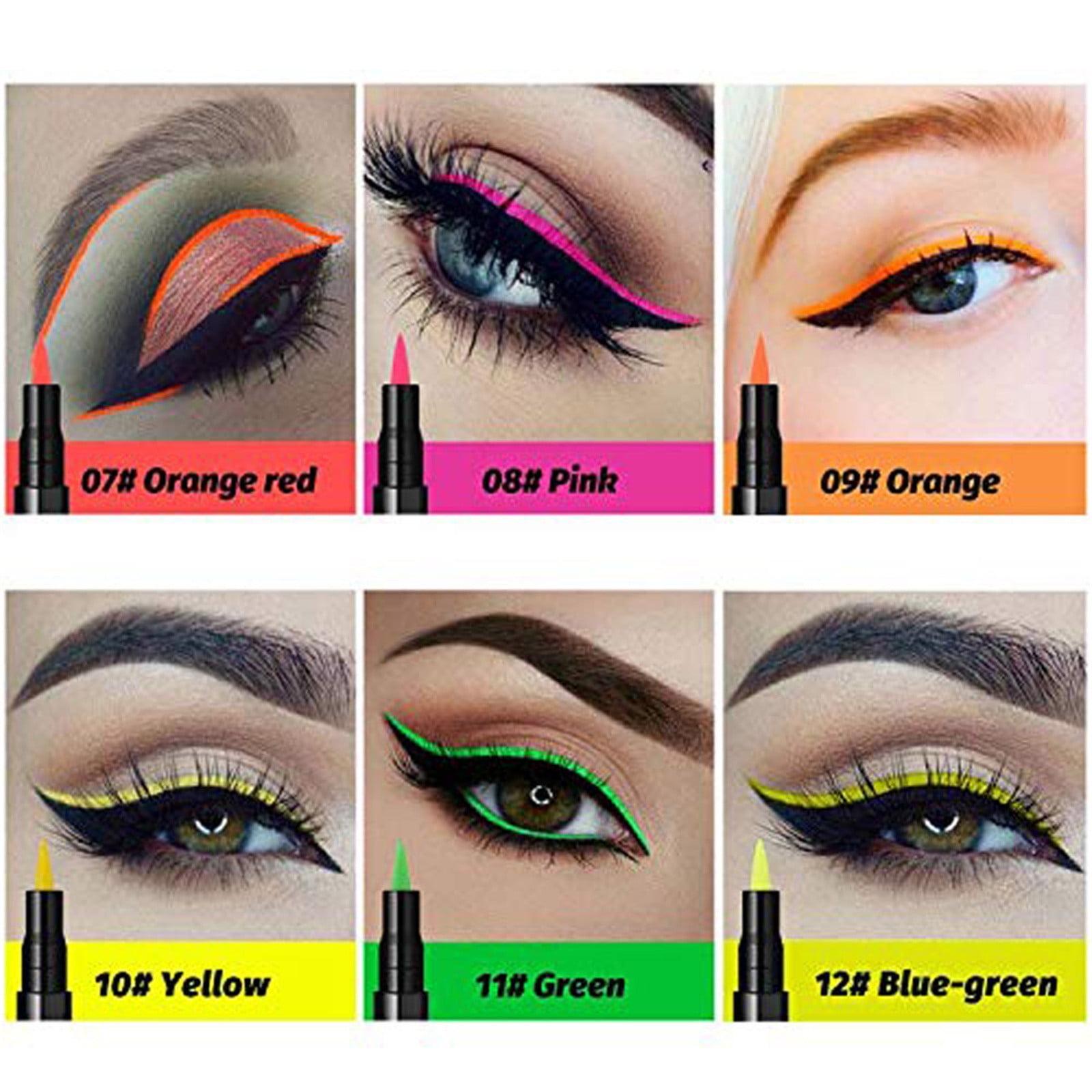 Ykohkofe DNM Matte Color Eyeliner 12 Sets Of Natural Long Lasting Waterproof  1ML Male Blow up Doll The Kind Pen Eye Glaze Korean Makeup Products Glitter  Hair Spray 
