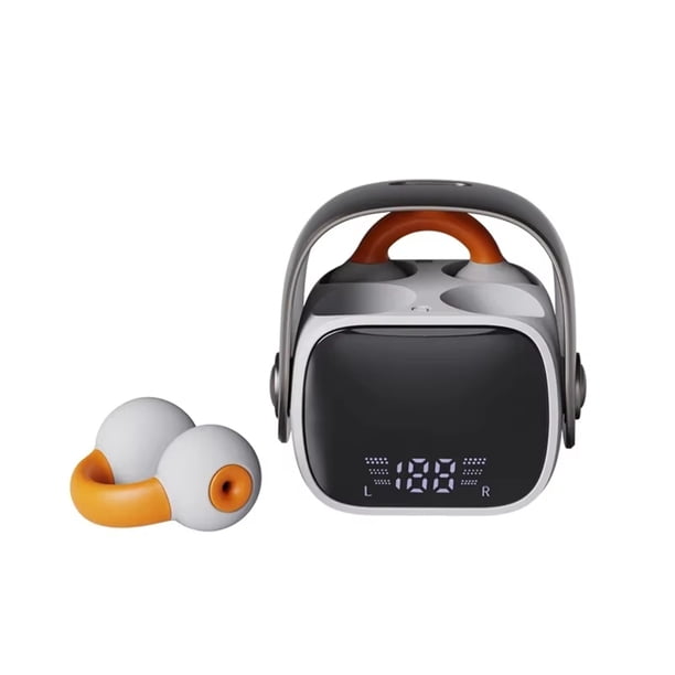 Mini Auriculares Portátiles Bluetooth 5.3 Earburd, Auriculares Inalámbricos con Pantalla LED ENC, Estéreo HiFi con Cargador para Juegos.