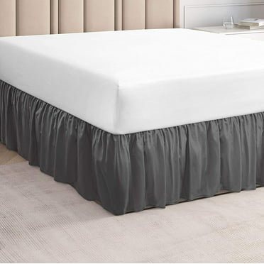Home Details Wrap Around Bed Ruffle Twin/Full in Beige - Walmart.com
