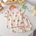 thumbnail image 2 of NIEWTR Toddler Baby Girl Summer Outfit Little Kids Short Sets Short Sleeve T Shirt Top Casual Shorts Set Infant Newborn Clothes 6 12 18 24 Month(Pink,12-18 Months), 2 of 4