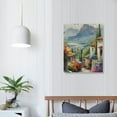 thumbnail image 4 of Shiartex  Italy Town Painting Tuscany Wall Art Streets of Mediterranean Towns Canvas Prints Landscape Picture Framed Ready to Hang Farmhouse Decor 16x20 in, 4 of 5