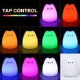 thumbnail image 4 of Cat Night Light for Kids, Battery Powered Cat Lamp  Silicone Nursery Light for Baby and Toddler Room, Warm White and 9-Color Changing for Baby, Children, Toddlers, Teen Girls, 4 of 9