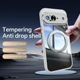 thumbnail image 2 of Case for Google Pixel 9 Case Ring Holder Kickstand Built-in Camera Lens Protector Anti-Scratch Shockproof Dustproof Protection Rugged Phone Case Cover for Google Pixel 9, Gray, 2 of 10