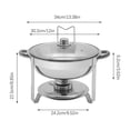 thumbnail image 2 of Chafing Dish 5.28 QT/5L Food Warmer Stainless Steel Buffet Set Catering Chafer, 2 of 19