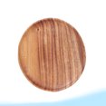 thumbnail image 2 of Plato redondo de fruta de acacia, plato para servir alimentos naturales, bandeja de madera para postres y desayunos, platillo par HOMEMAXS 6078516-MX, 2 of 6