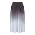 thumbnail image 4 of Ndbuld on Clearance Womens Skirt Boho Elastic High Waist Ankle High Waisted A-Line Long Maxi Skirt Ladies' Gradient Pleated Skirt With High Waist And Slim A-line Skirt,Gray, 4 of 5