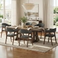 thumbnail image 7 of Vknow Furniture Polyester Blend Dining Arm Chairs, Gray (Set of 2), 7 of 7