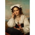 thumbnail image 2 of George Peter Alexander Healy 14x18 Gold Ornate Wood Frame and Double Matted Museum Art Print Titled - Vinnie Ream (ca. 1870), 2 of 4