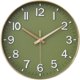thumbnail image 1 of 1 reloj de pared de 12 pulgadas, silencioso, sin tictac, para sala de estar, dormitorio, cocina, oficina (verde dorado), 1 of 4