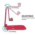 thumbnail image 2 of CIMAXIC Universal Metal Phone Bracket Aluminum Alloy Non-slip Silicone Phone Holder Compact and Portable Triangular Stability Multi-Angle Adjustment Phone Stand Holder with Charging Hole (Red), 2 of 4