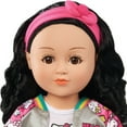 My Life As Poseable Hello Kitty Super Fan 18" Doll, Black Hair, Brown
