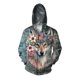 thumbnail image 5 of Sudadera con capucha holgada con estampado de lobo rey para hombre, sudadera con capucha de otoño, sudaderas para hombre, sudaderas modernas y versátiles, 5 of 5