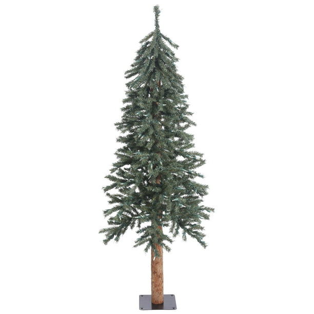 Vickerman Artificial Christmas Tree 5' x 25" Natural Bark Alpine Tree