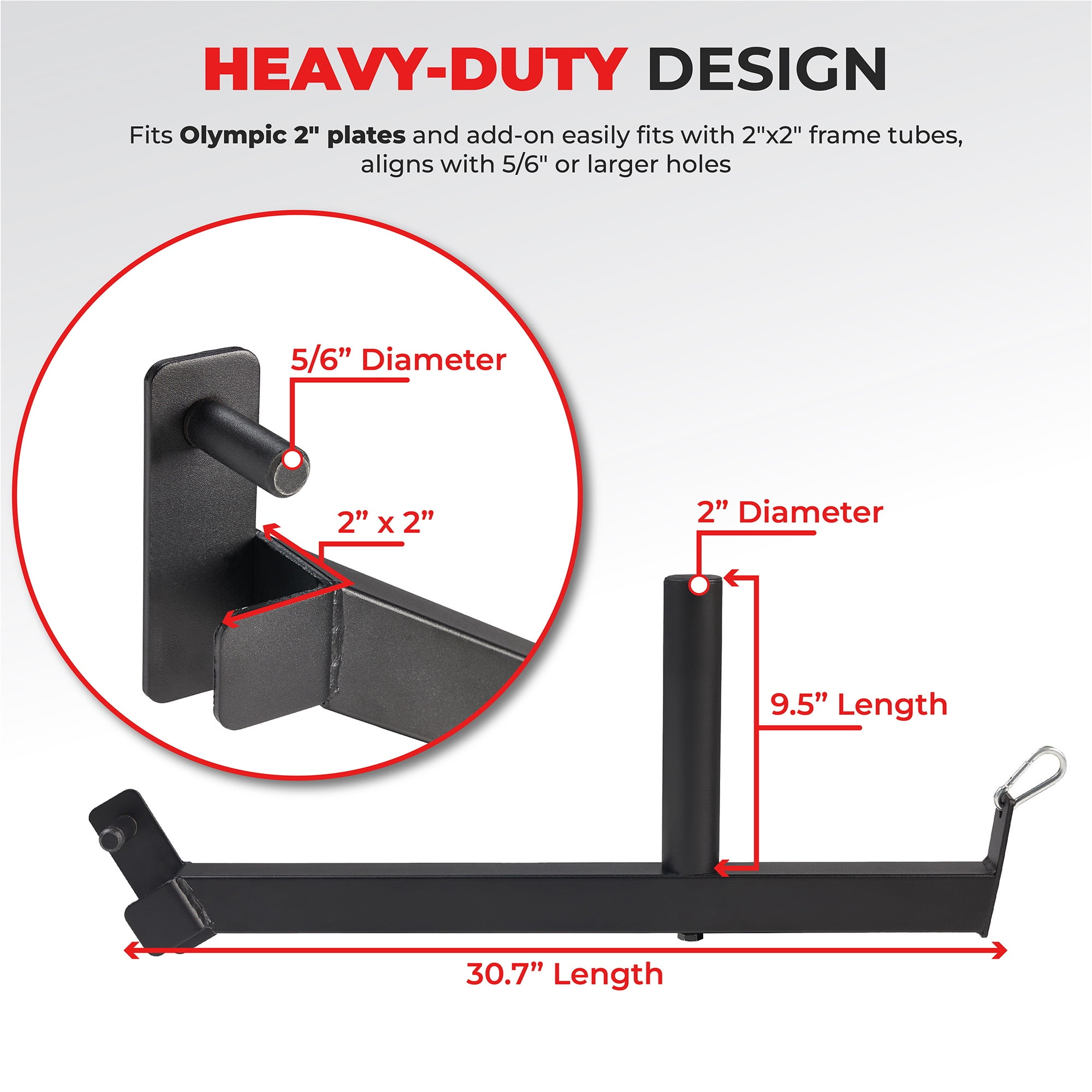 Sunny Health & Fitness Belt Squat Attachment for Power Racks and Cages, Full Body Workout – SF-XFA015