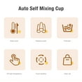 thumbnail image 4 of Self Stirring Coffee Mug, Rechargeable Stainless Steel Auto Mixing Cup with Lid, 400ml IP6 Waterproof Coffee Stirring Cup, Rechargeable Self Mixing Cup for Office Car Home Use, 4 of 7