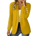 thumbnail image 2 of Baberdicy Women's Slim Fit Blazer, Business Casual Long Sleeve Open Front Jacket , Tailored Business Blazer, Open-Front Suit Jacket, Office Layer Yellow 3Xl, 2 of 5