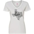 thumbnail image 3 of Inktastic Texas Word Salad- State Outline Women's V-Neck T-Shirt, 3 of 5