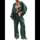 thumbnail image 1 of Conjuntos de Dos Piezas para Mujer, Cárdigan de Color Liso Moderno, Chaqueta de Larga y Pantalones de Pierna , Trajes Deportivos. Verde S, 1 of 10