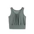 thumbnail image 2 of breaise Plus Size Tank Top for Women Full-Coverage Back Smoothing Wireless Bra Casual Solid Workout Shirt, 2 of 4