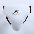 thumbnail image 5 of Protector de entrepierna de impacto Pro Protector de ingle Cinturón elástico ajustable Protector de PU Pro Cómodo para kickboxing Sparring Boxing Taek blanco Baoblaze Protector de entrepierna, 5 of 5