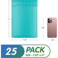 thumbnail image 2 of Paquete de 25 sobres acolchados de polietileno de 7,25 x 11, bolsas impermeables de 7 1/4 x 11 con cierre despegable y sellado; Bolsas de envío para envío de embalaje y suministros de embalaje, 2 of 7