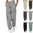 thumbnail image 2 of Pantalones anchos con cordón para mujer, deportivos y de ocio, de comercio exterior de Europa y Estados Unidos, para otoño y tobillo, 2 of 6
