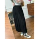 thumbnail image 2 of Falda vintage informal para mujer, estilo nuevo de primavera y verano, falda sencilla plisada de longitud media, prenda básica de moda, 2 of 5