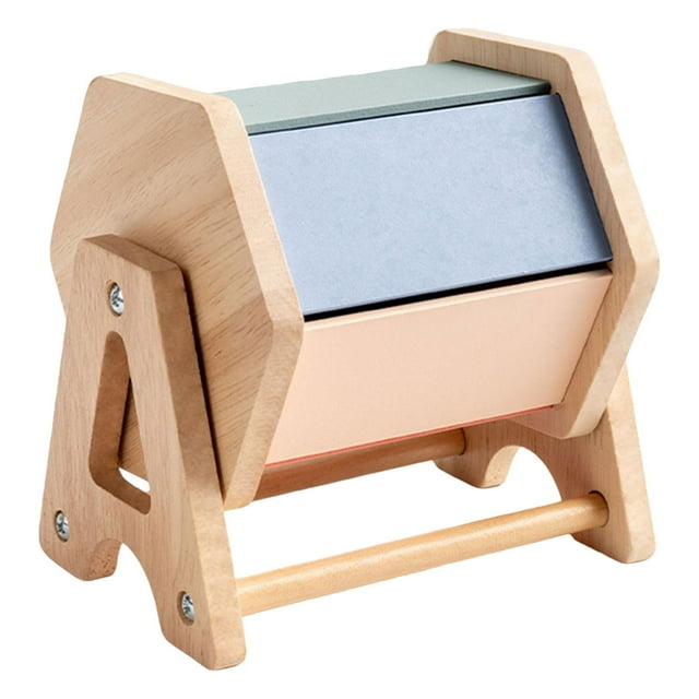 Juguete de tambor giratorio, tambor textil para jugar boca abajo, cognición de colores, madera educativa temprana para niños y niñas de 6 a 12 meses