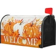 thumbnail image 3 of Welcome Autumn Orange Pumpkin Mailbox Cover - Magnetic Fallen Leaves Standard Size 18 X 21 - Fall Holiday Wrap Post Letter Box Decorative for Home Outdoor Garden, 3 of 6