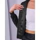 thumbnail image 5 of Chaqueta bomber recortada con cremallera de manga larga y cuello alto de lentejuelas para mujer M negra, 5 of 5