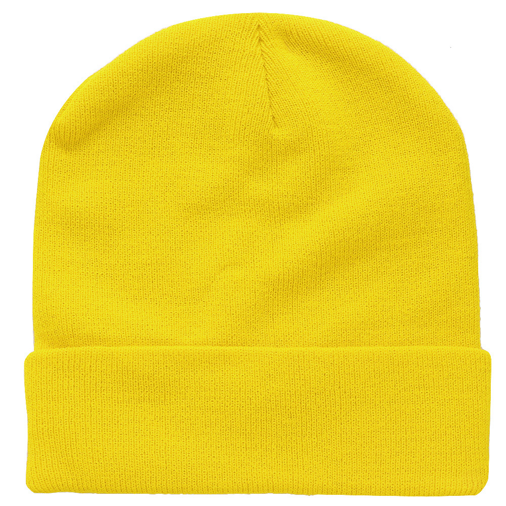 Falari Knitted Skully Beanie Hat Yellow photo 2