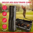 thumbnail image 3 of SKB Cases Deluxe ATA Hard Plastic Storage 2 Wheeled Cart Golf Bag Travel Case, 3 of 10