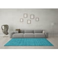 thumbnail image 3 of Ahgly Company Indoor Round Oriental Light Blue Industrial Area Rugs, 5' Round, 3 of 4