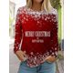 thumbnail image 1 of Camiseta de manga larga para mujer, ropa informal festiva para regalo, Top, nueva moda deportiva, ropa familiar para el día de Navidad Harajuku 2023, 1 of 4