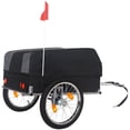 thumbnail image 4 of Tool Storage Cart Heavy-Duty Bike Cargo Trailer with Removable Waterproof Cover – 88 lbs Capacity, 16" All-Terrain Wheels & Foldable Design for Camping, Groceries, gray black,Tool Cart, 4 of 16