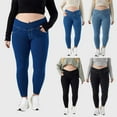 thumbnail image 2 of YDFCWXW Women's Plus Size Jeans Stretch Pull on Jegging Cross Over High Waist Legging Tummy Control Yoga Pants BU2, XXL, 2 of 6