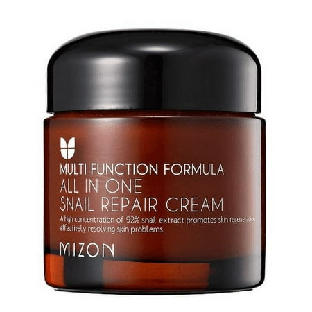 Multi Function Formula All in One Snail Repair Cream 2.53 fl. Oz with 12 Natural Extracts Korean Recovery Cream for Fine Line & Blemish Care