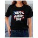 thumbnail image 1 of Women'S Labor Day Happy T-Shirt - Patriotic American Flag Design, Casual Short-Sleeved, Summer Outfits For Women, Women Tops, 1 of 6