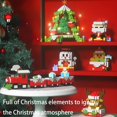 thumbnail image 4 of 2026 Christmas Building Block Decoration Set Mini Holiday Building Block Model Figurine DIY Decoration Ornaments Christmas Best Gift (4-Piece Bell Gift Box Cottage Tree), 4 of 8