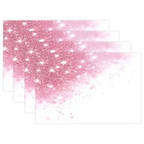 Ryvnso Placemats Set of 4 Pink Fireworks Dining Mats Heat-Resistant Non-Slip Washable Table Mat